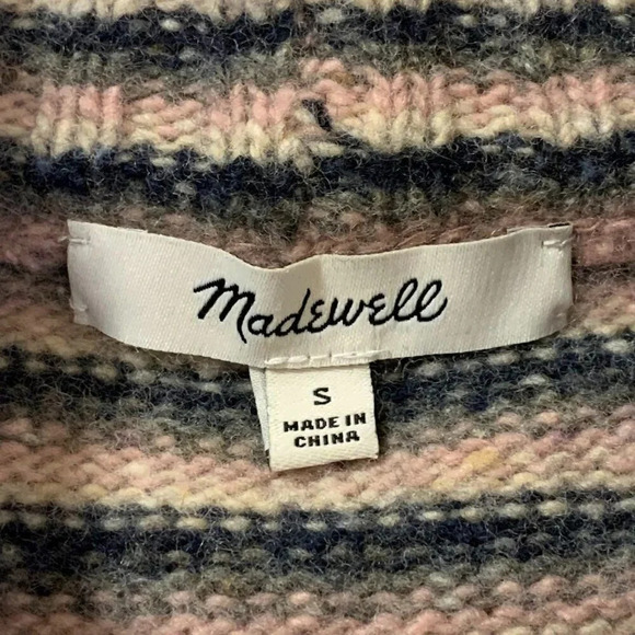 Madewell Women's Merrydale Pocket Pullover Sweater in Stripe Size S - Picture 7 of 13